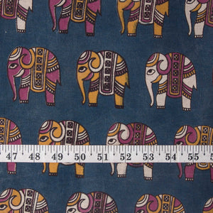 Precut 1 meters -Kalamkari Screen Printed Cotton Fabric