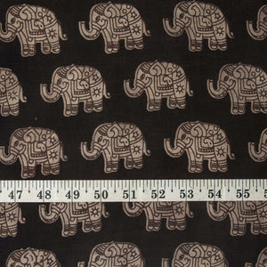 Precut 1 meters -Kalamkari Screen Printed Cotton Fabric