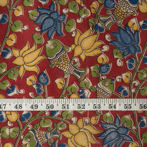 Precut 0.5 meters -Kalamkari Screen Printed Cotton Fabric