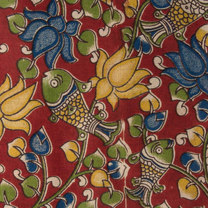 Precut 0.5 meters -Kalamkari Screen Printed Cotton Fabric