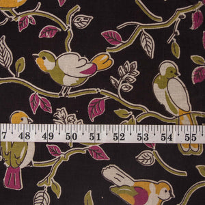 Precut 0.50 meters -Kalamkari Screen Printed Cotton Fabric