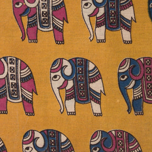 Precut 0.75 meters -Kalamkari Screen Printed Cotton Fabric