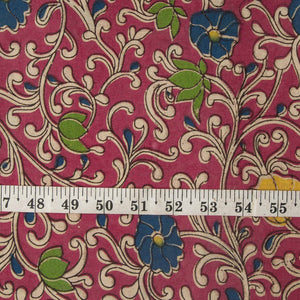 Precut 0.50 meters -Kalamkari Screen Printed Cotton Fabric