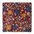 Red and yellow Kalamkari Screen Printed Cotton Fabric with floral and fish design