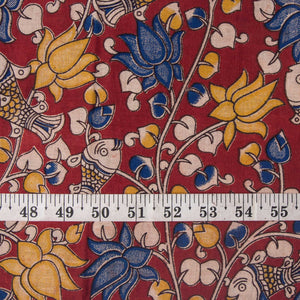 Precut 0.75 meters -Kalamkari Screen Printed Cotton Fabric
