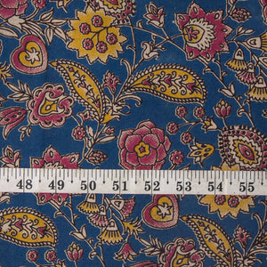 Precut 1 meters -Kalamkari Screen Printed Cotton Fabric