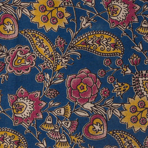 Precut 1 meters -Kalamkari Screen Printed Cotton Fabric