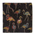 Black and Multicolor Kalamkari Screen Printed Cotton Fabric with flamingo bird design