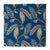 Blue and Off white Kalamkari Screen Printed Cotton Fabric with floral  design