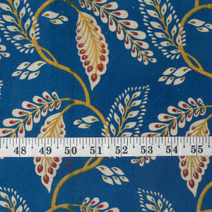 Precut 1 meters -Kalamkari Screen Printed Cotton Fabric