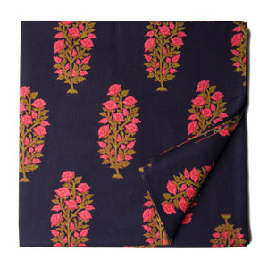 Precut 0.75 meter - Blue Printed Cotton Fabric