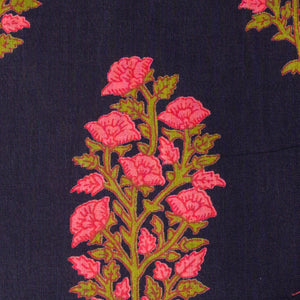 Precut 0.75 meter - Blue Printed Cotton Fabric