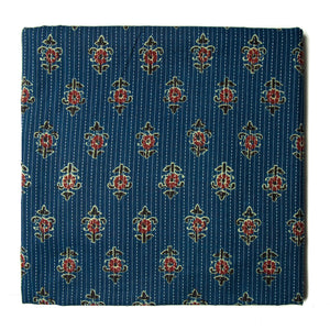 Precut 0.75 meter - Printed Kantha Cotton Fabric