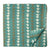 Green and white Printed Cotton Fabric with triangle print