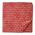 Red and off white Printed cotton fabric with paisley design