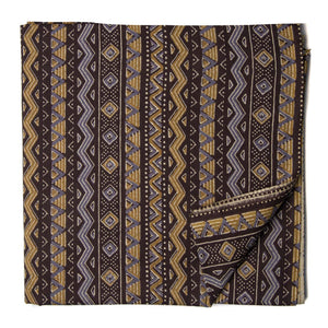 Black and yellow Printed cotton fabric with  abstract design