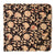 Black and off white Printed cotton fabric with  floral design