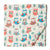 Multicolour Printed cotton fabric with owl print