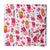 Pink and white Screen Printed Pure cotton fabric with animal design