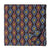 Red and blue screen printed cotton fabric with man with floral design