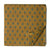 Green and yellow screen printed cotton fabric with man with floral design