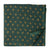 Green and yellow screen printed cotton fabric with man with floral design