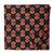 Black and yellow screen printed pure cotton fabric with floral design
