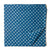 Blue and white screen printed pure cotton fabric with abstract design