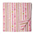 Green and pink screen printed pure cotton fabric with floral design