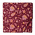 Brown screen printed pure cotton fabric with floral design