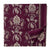 Brown and off white screen printed pure cotton fabric with floral design