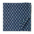 Blue and white screen printed pure cotton fabric with floral design