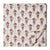Purple and Off White Pure Cotton Screen Printed Fabric with floral print
