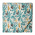 Blue and Off White Pure Cotton Screen Printed Fabric with floral print