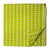 Green and white pure cotton screen printed fabric with triangle print