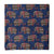 Blue and Maroon Pure cotton screen printed fabric with elephant design