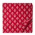 Red and white pure cotton screen printed fabric with floral print