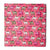 Pink and green pure cotton screen printed fabric with camel print