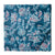 Blue and white pure cotton screen printed fabric with floral print