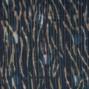 Precut 1 meter -Printed Kantha Cotton Fabric
