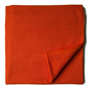 Precut 1 meter -Red Plain Textured Cotton Slub Fabric