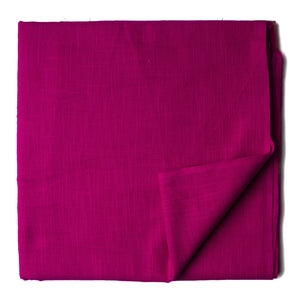Pink Plain Textured Cotton Slub Fabric