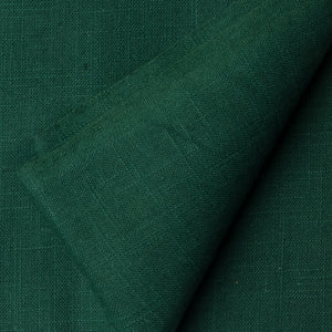 Green Plain Textured Cotton Slub Fabric