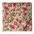 Red and Peach printed cotton fabric with floral print