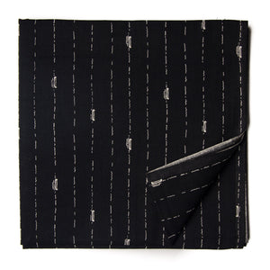 Black and White Printed Cotton Fabric with lines