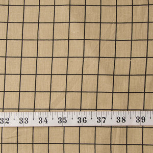 Precut 1meter - Black & Brown Textured Printed Cotton Fabric