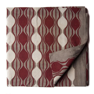 Precut 1meter - Maroon & Red Printed Cotton Fabric