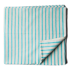 Precut 1meter - Blue & White Printed Cotton Fabric