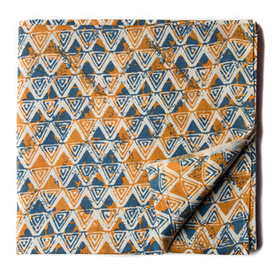 Precut 1meter - Blue Printed Cotton Fabric