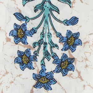 Blue Printed Cotton Fabric